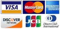 Accettasi Visa, Mastercard, American Express, Discover, JCB, Diners